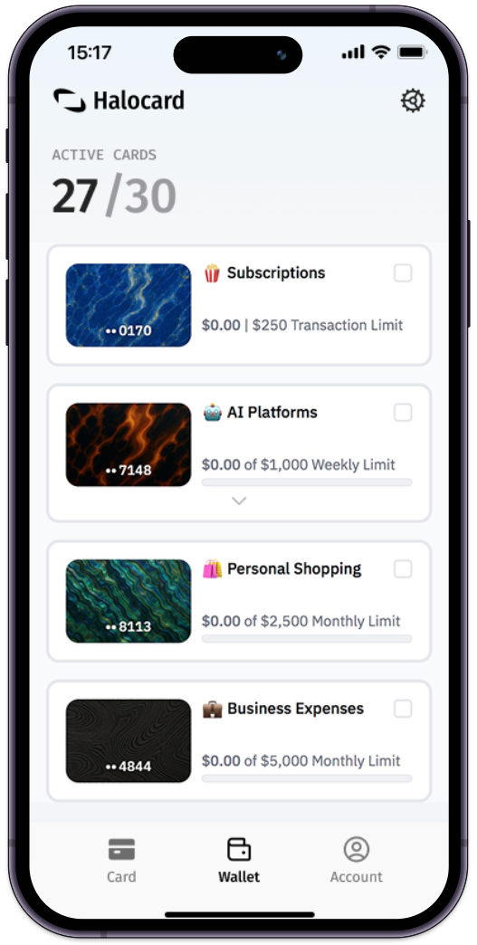 Halocard Virtual Card Platform